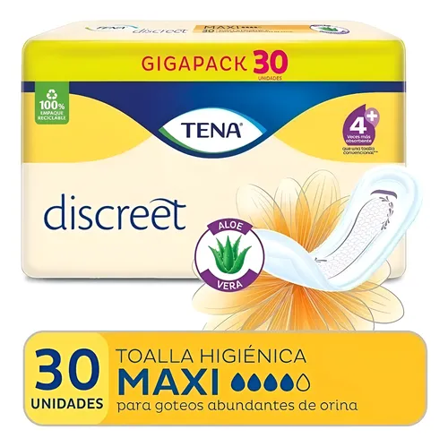 TENA DISCREET TOALLA HIGIENICA – Pañalera Belyan